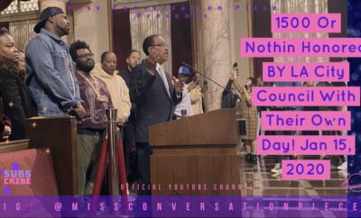 City Council President declared 1500 or Nothin’ Day in Los Angeles, CA on Jan.15, 2020. Miss Conversation Piece was on the scene at Los Angeles City Hall.